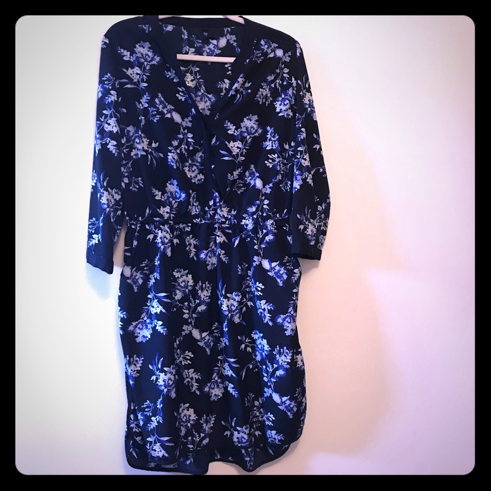 GAP navy floral dress XL